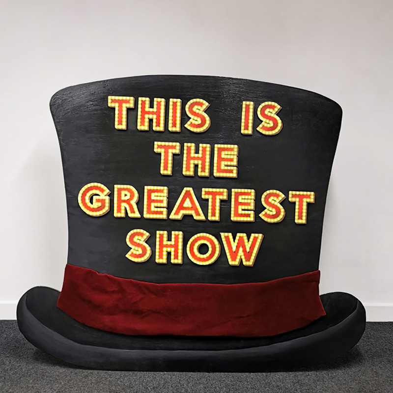 FOR SALE This Is The Greatest Show Top Hat A-Frame